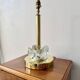 Base de lampe de table en laiton et verre vintage