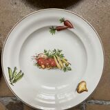 Set of 4 plates Saint Amand - vegetable décor