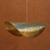 Handmade lotus leaf shaped brass pendant light