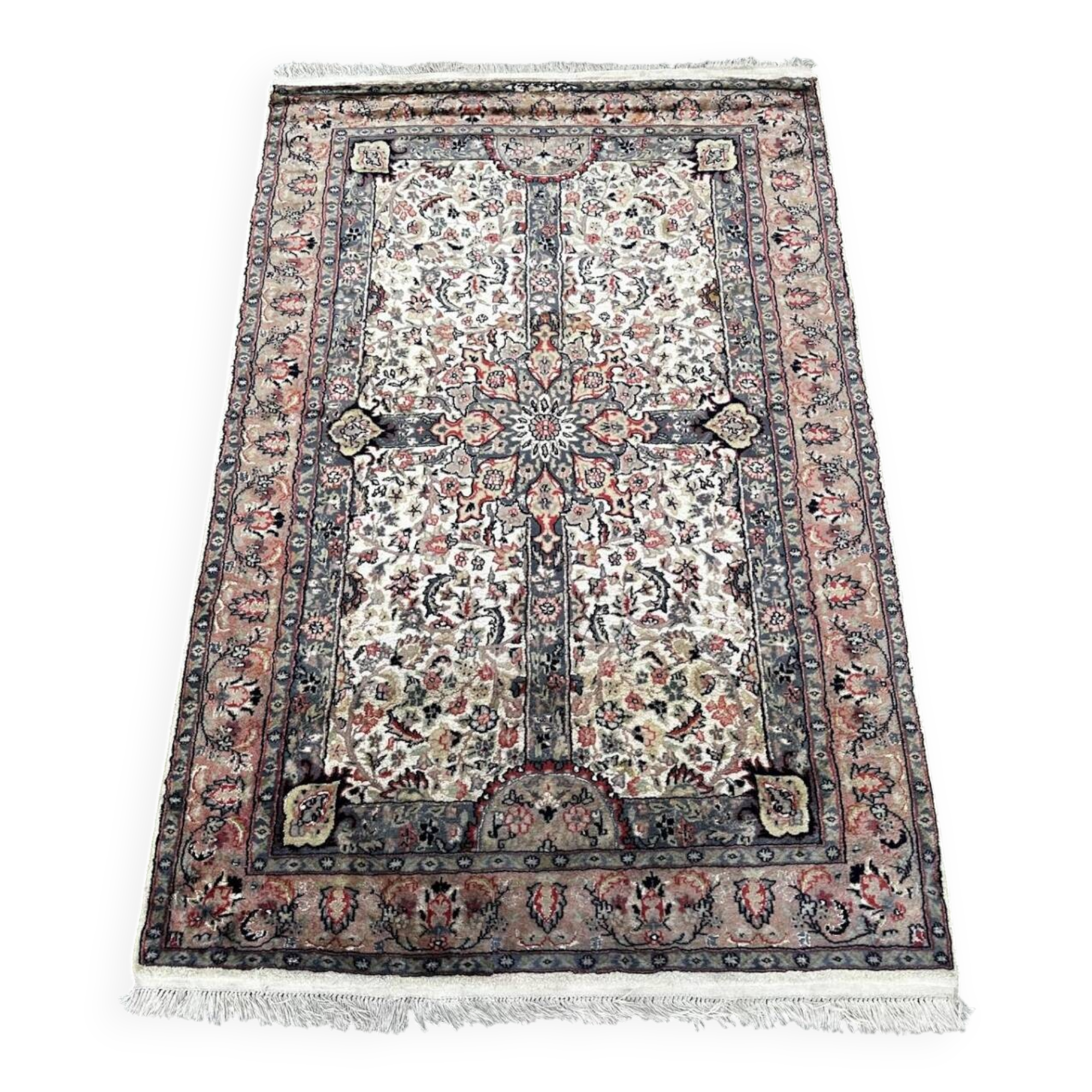 Tapis persan en laine et soie fait main