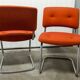 Paire de chaises Strafor Steelcase orange 70