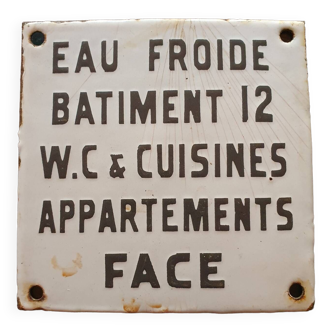 Old enameled plate