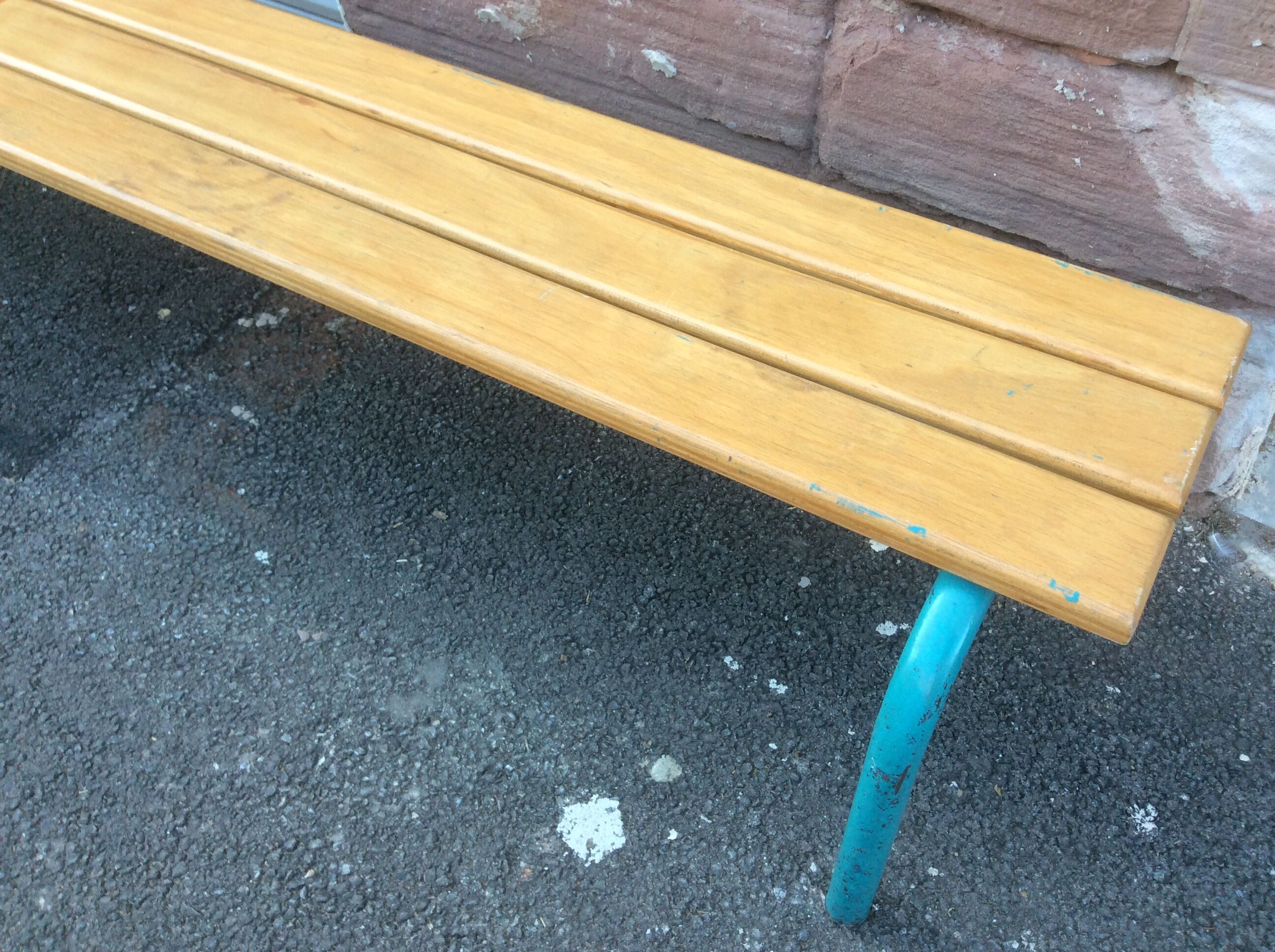 Mullca 1960s industrial children's school bench