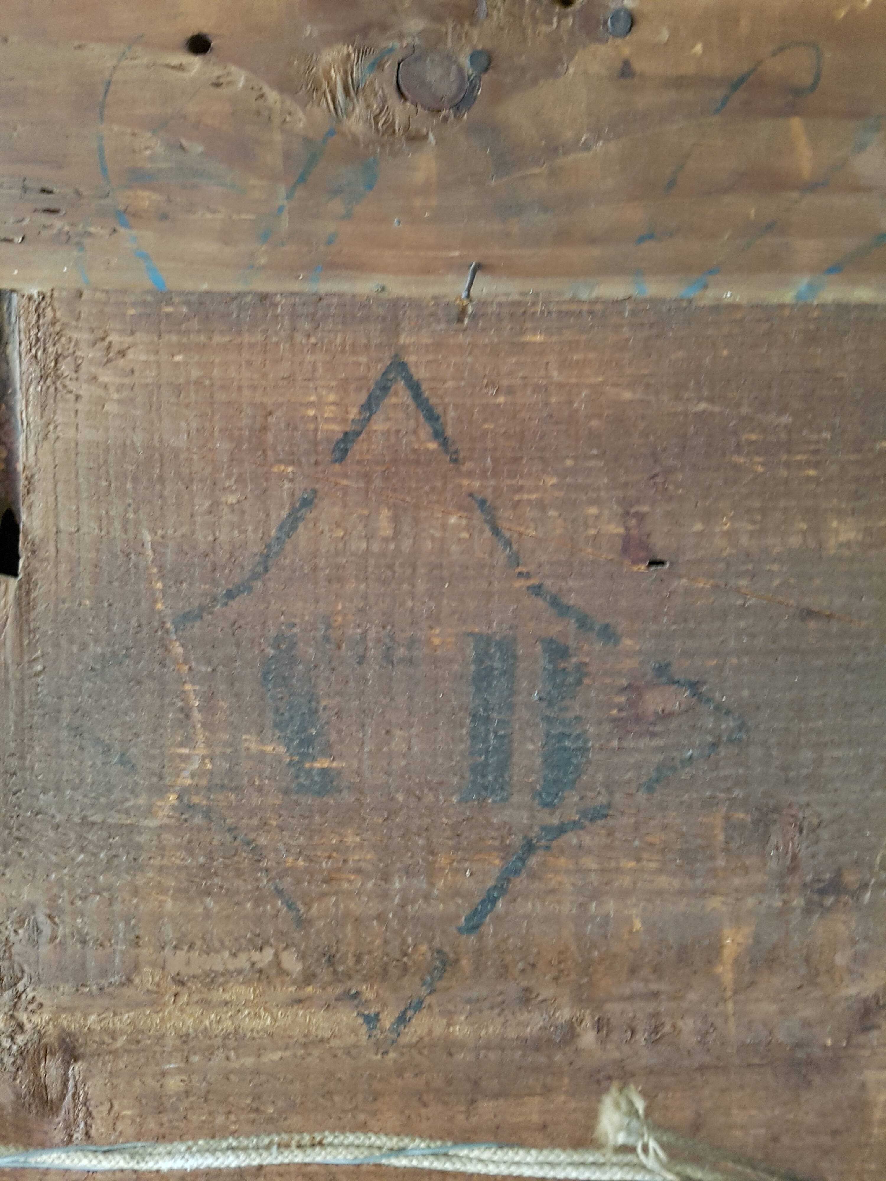 Black mirror Louis Philippe style, 104x79 cm