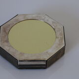 6 metal coasters and art deco mirror
