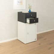 1980s chest of drawers with clear contrast design