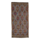 Blue & Brown Star Pattern Kilim Rug, 153x315Cm