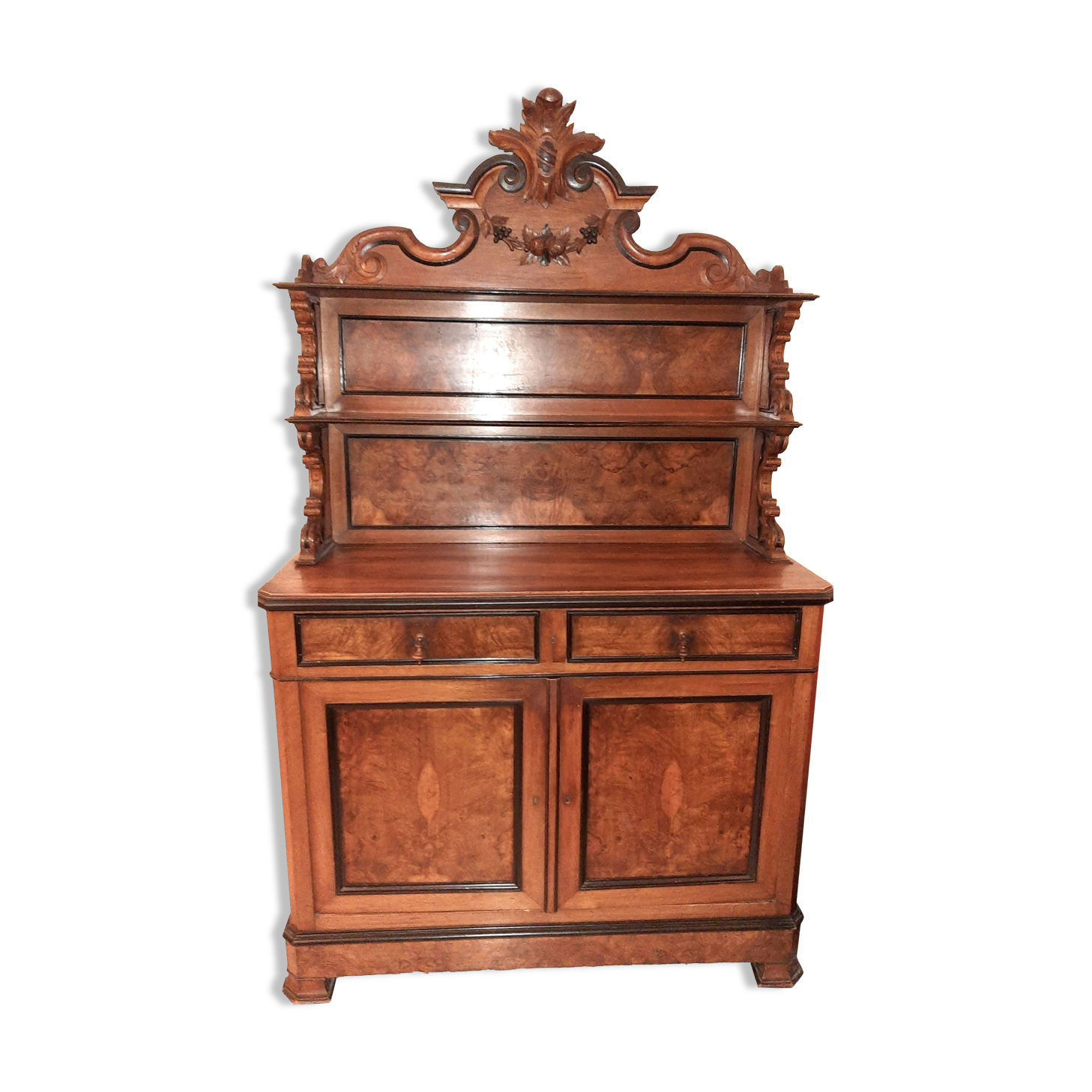 Sideboard in solid cherry wood marquetry