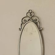 Pair of Swedish Tin Wall Sconces, Mid-Century Style with Mirror by Svenskt - Tenn