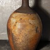 Potter bottle enamelled earth art-populaire XIXth