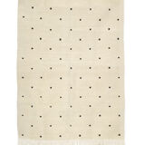 Kilim berbère écru avec carres noirs 180 x 130 cm