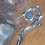 Miniature silver and crystal vase