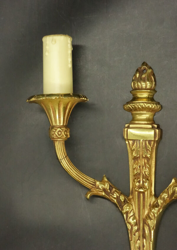 Pair of Louis XVI style torch lamps