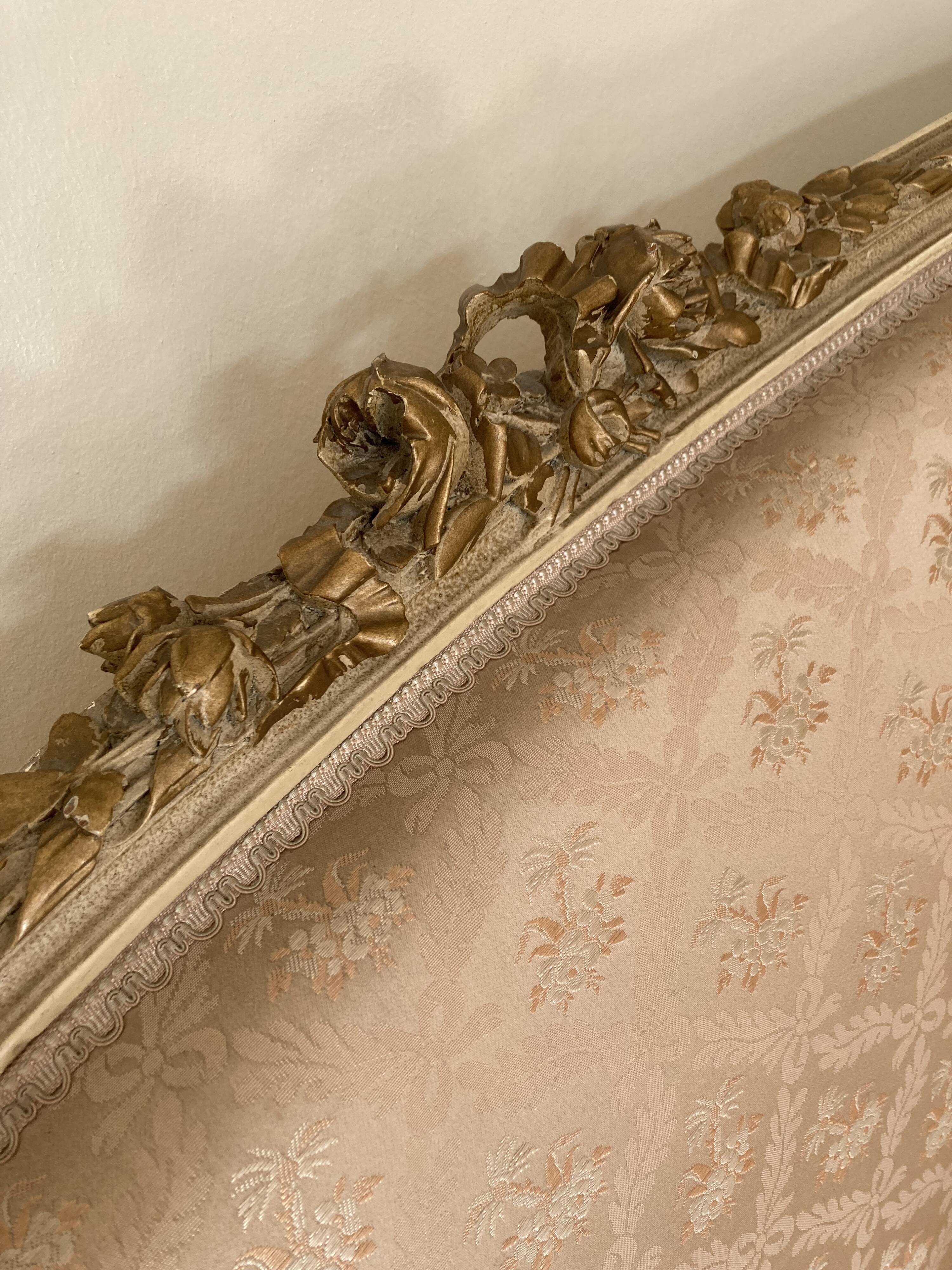 Louis XVI ivory and gold basket bench