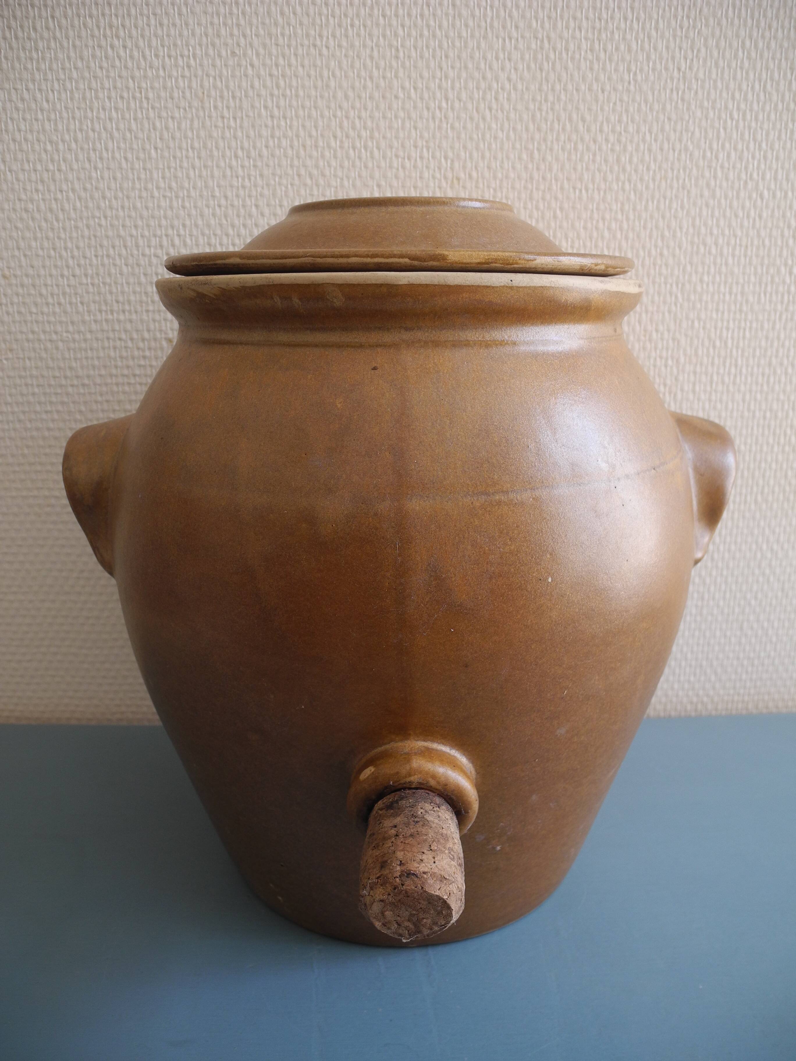 large antique vinegar cruet glazed stoneware old french stoneware vinegar cruet