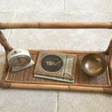 Vintage rattan shelf