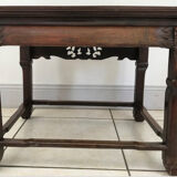 Side table in iron wood and marble from China Circa 1900