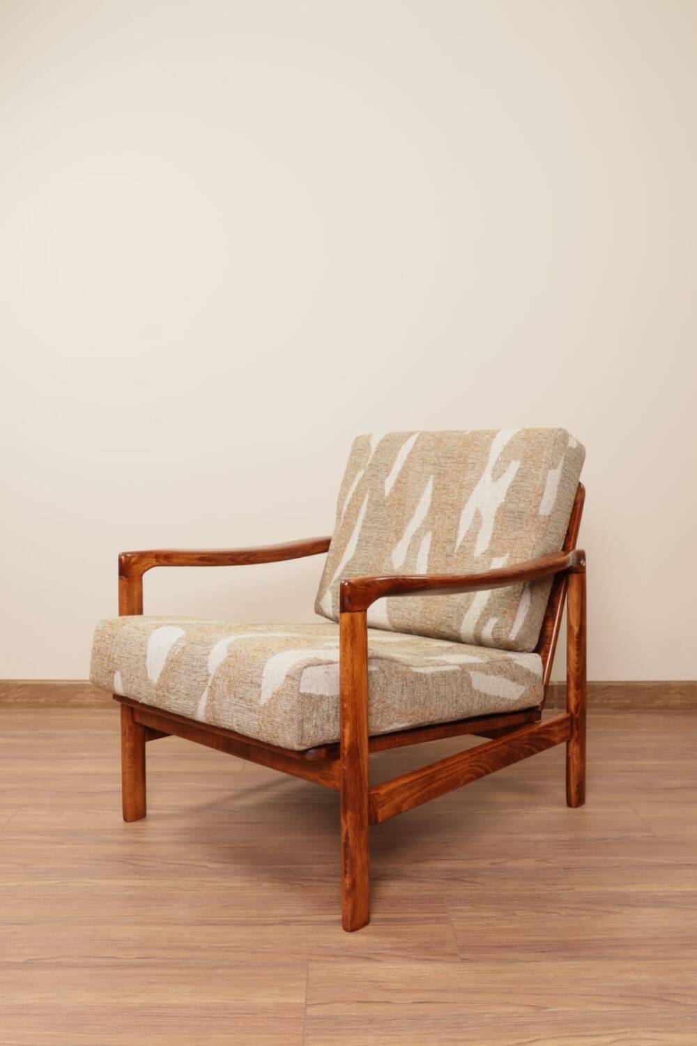 Vintage armchair with cushions designed by Zenon Bączyk, Poland 1960s