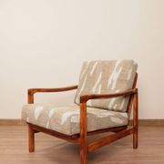 Vintage armchair with cushions, designed by Zenon Bączyk, Poland, 1960s.