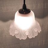 Art Deco style pressed glass portable lamp - mid-20th century