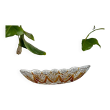 Vintage amber color / glass crystal bowl / dish