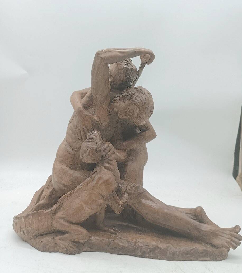 Terracotta sculpture, first half of the 20th century, mythological scene