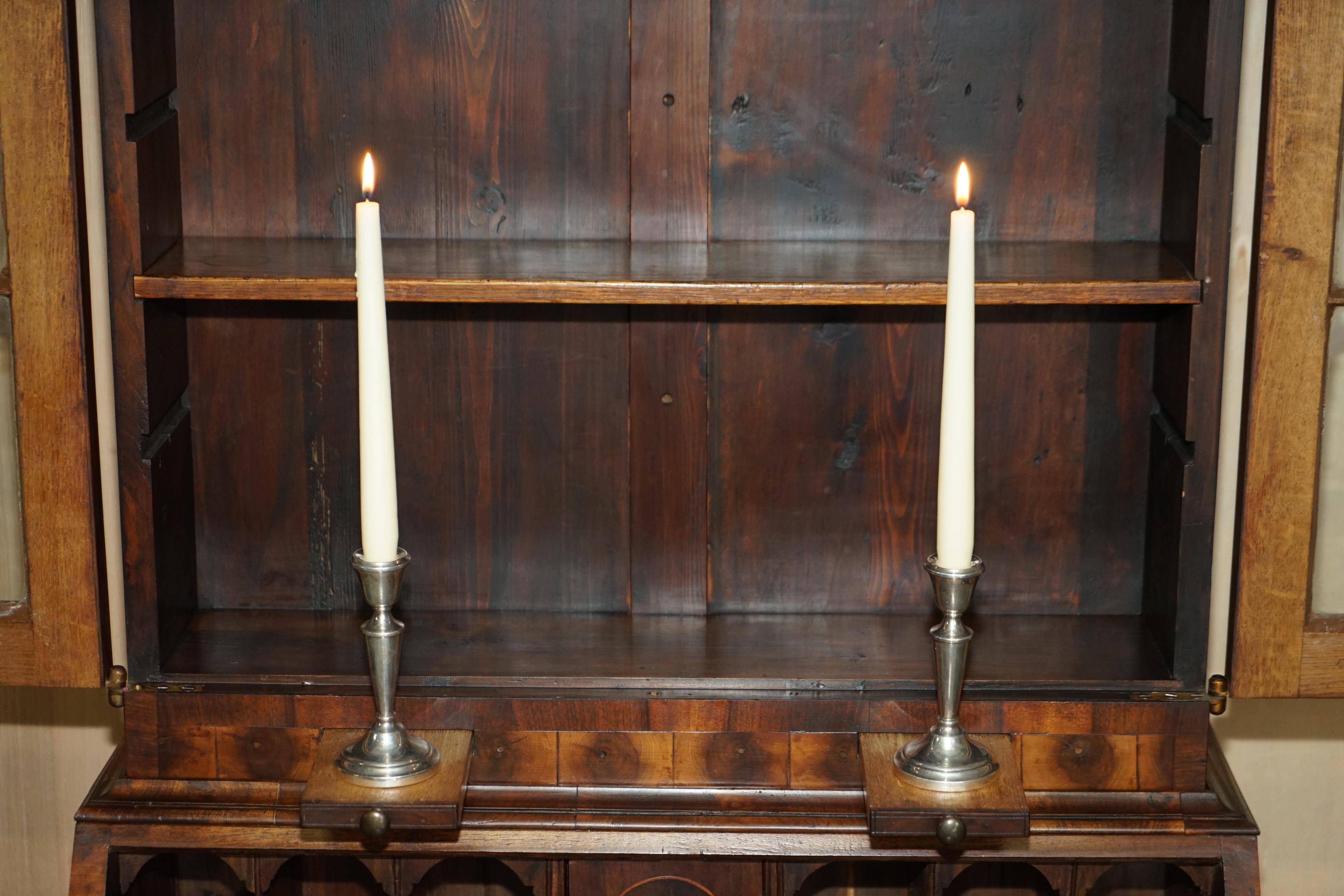 Antique Georgian Display Cabinet in Oyster Veneer circa 1780