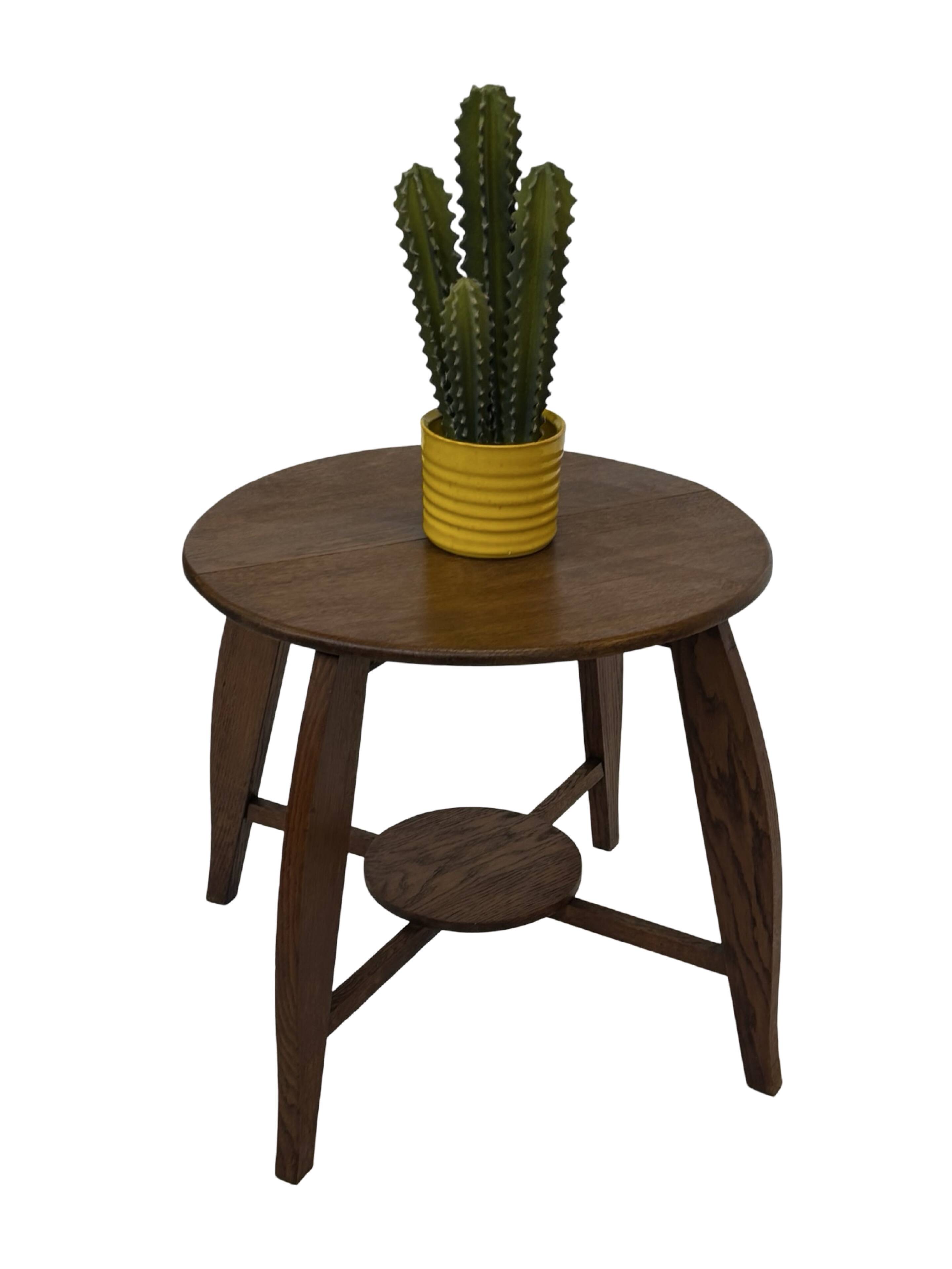 Art Deco Coffee Table Side Table Oak 1950s Design