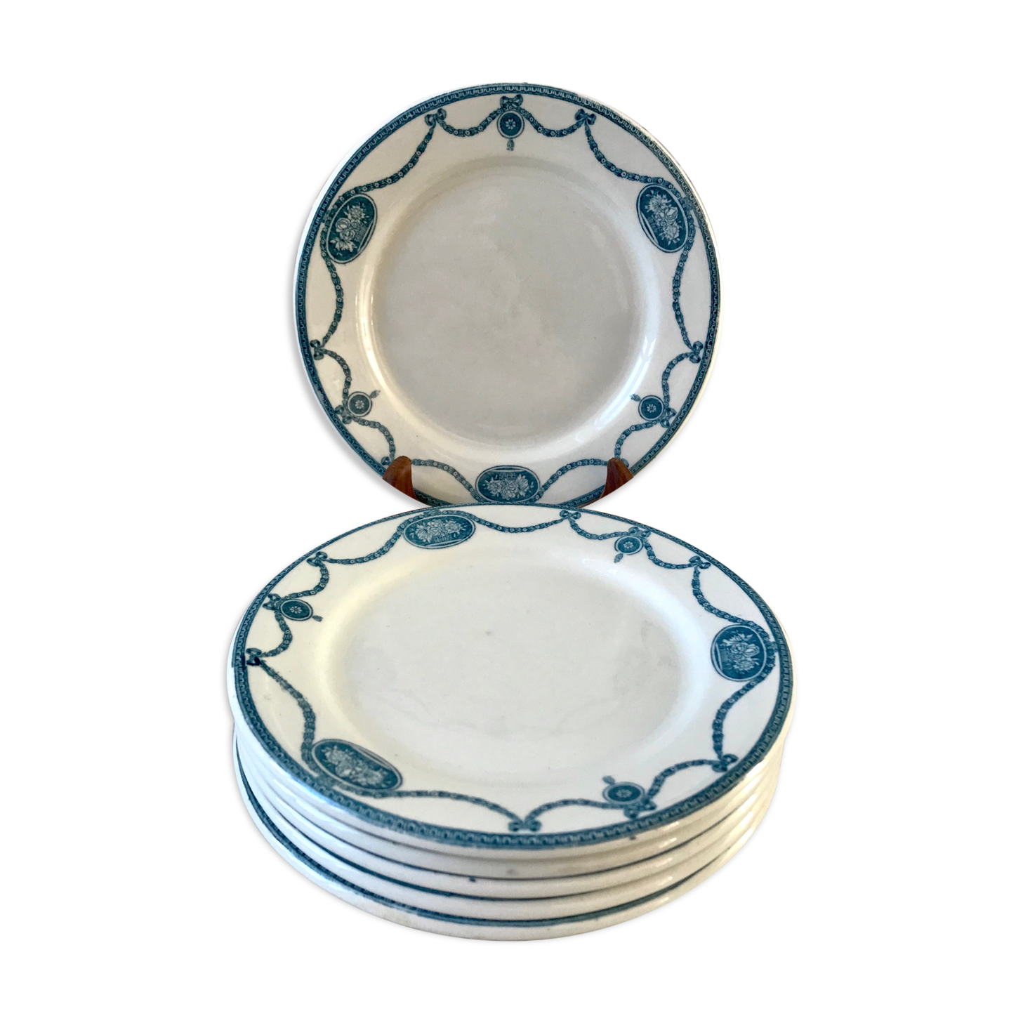 Set of 6 dessert plates 60s English style