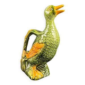 Pichel zoomorphe en barbotine, - canard