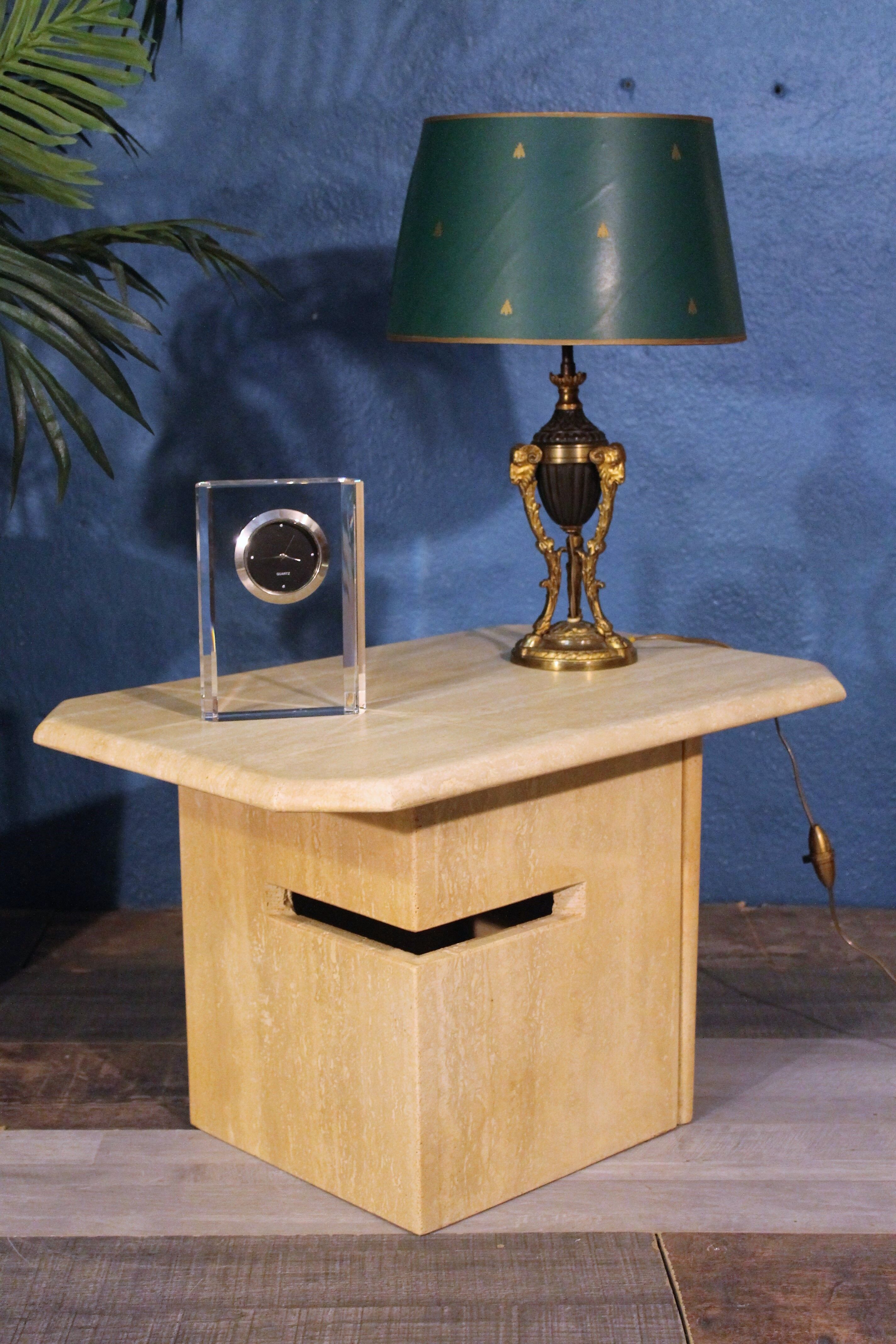 Travertine side table 1960
