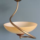 CVL ceiling light pendant glass, brass and wood