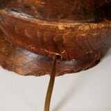 Pair of Brutalist Solid Wood Lamps