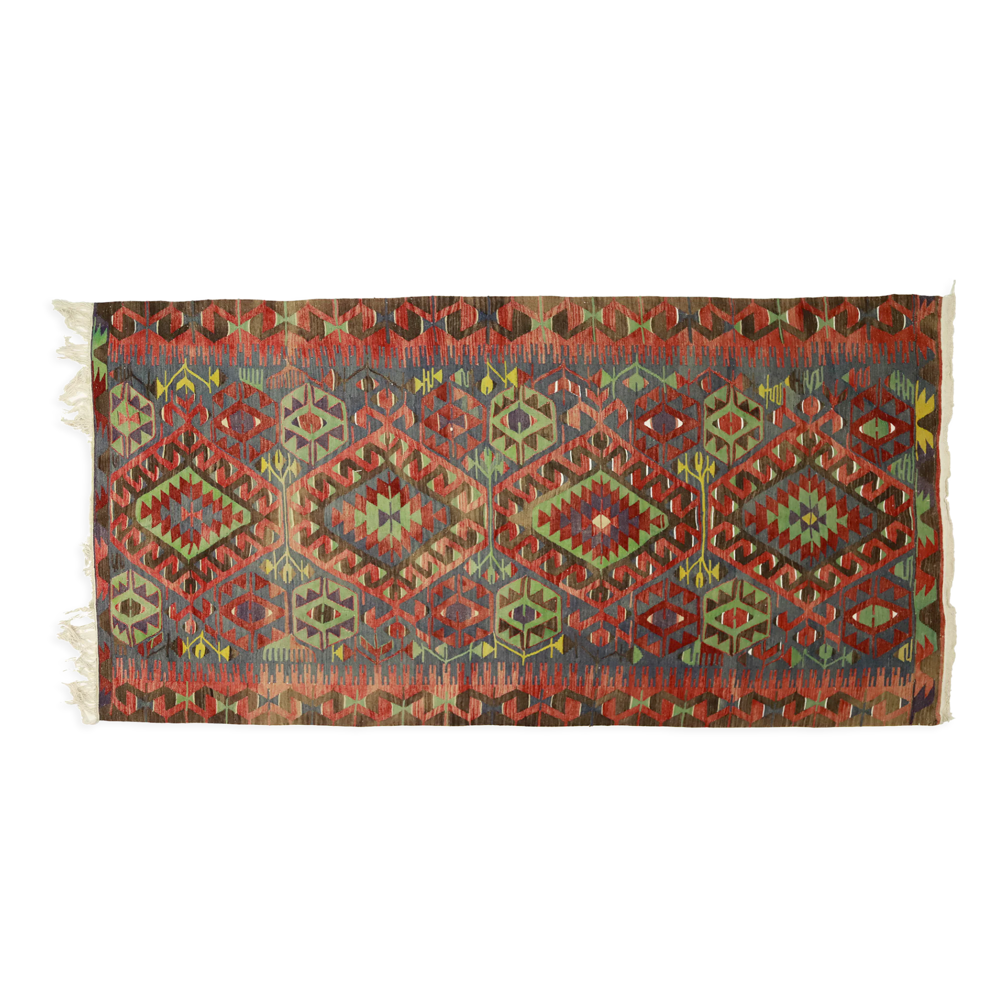 Anatolian handmade kilim rug 320 cm x 168 cm