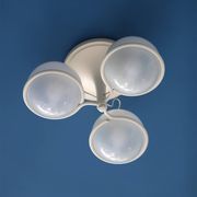 Gino Sarfatti metal and glass 'Le Sfere Plafone 2042/3' ceiling lamp for Arteluce