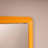 Orange plastic square mirror