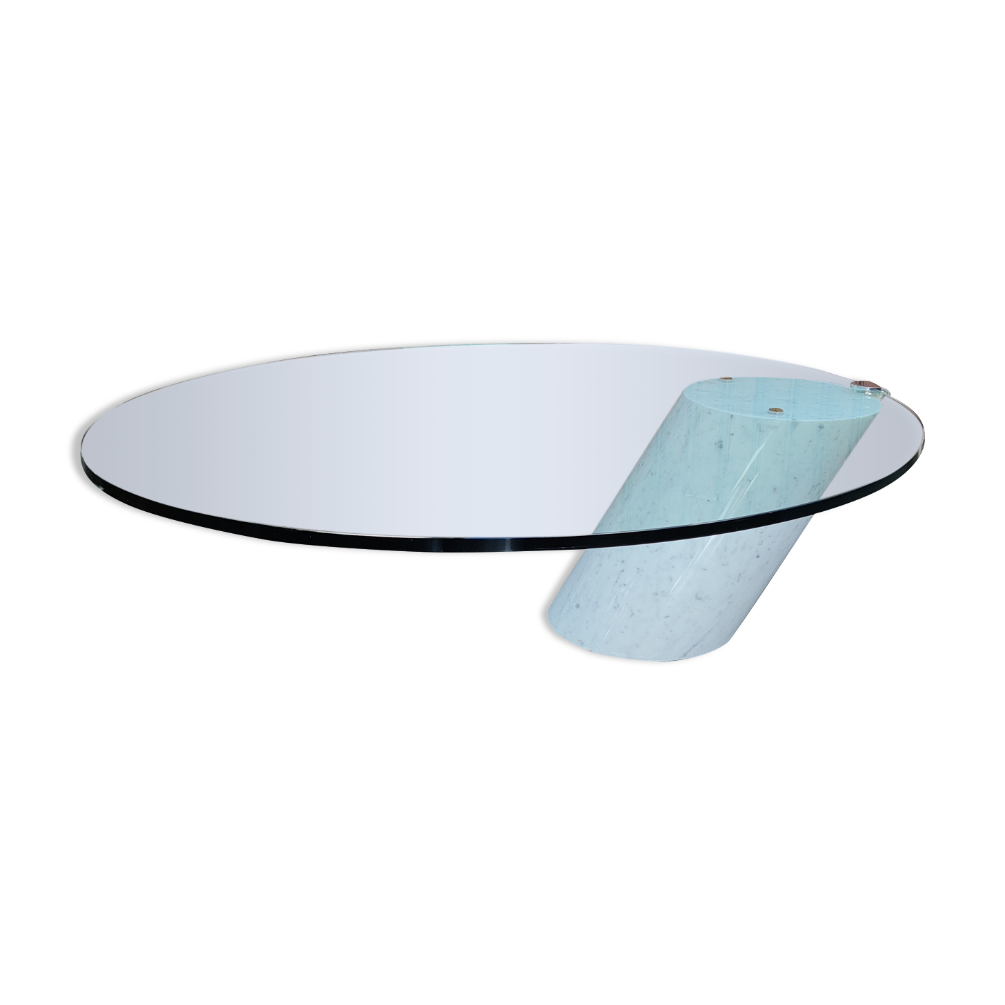 Table basse en marbre et verre K1000 par Ronald Schmitt, années 1970