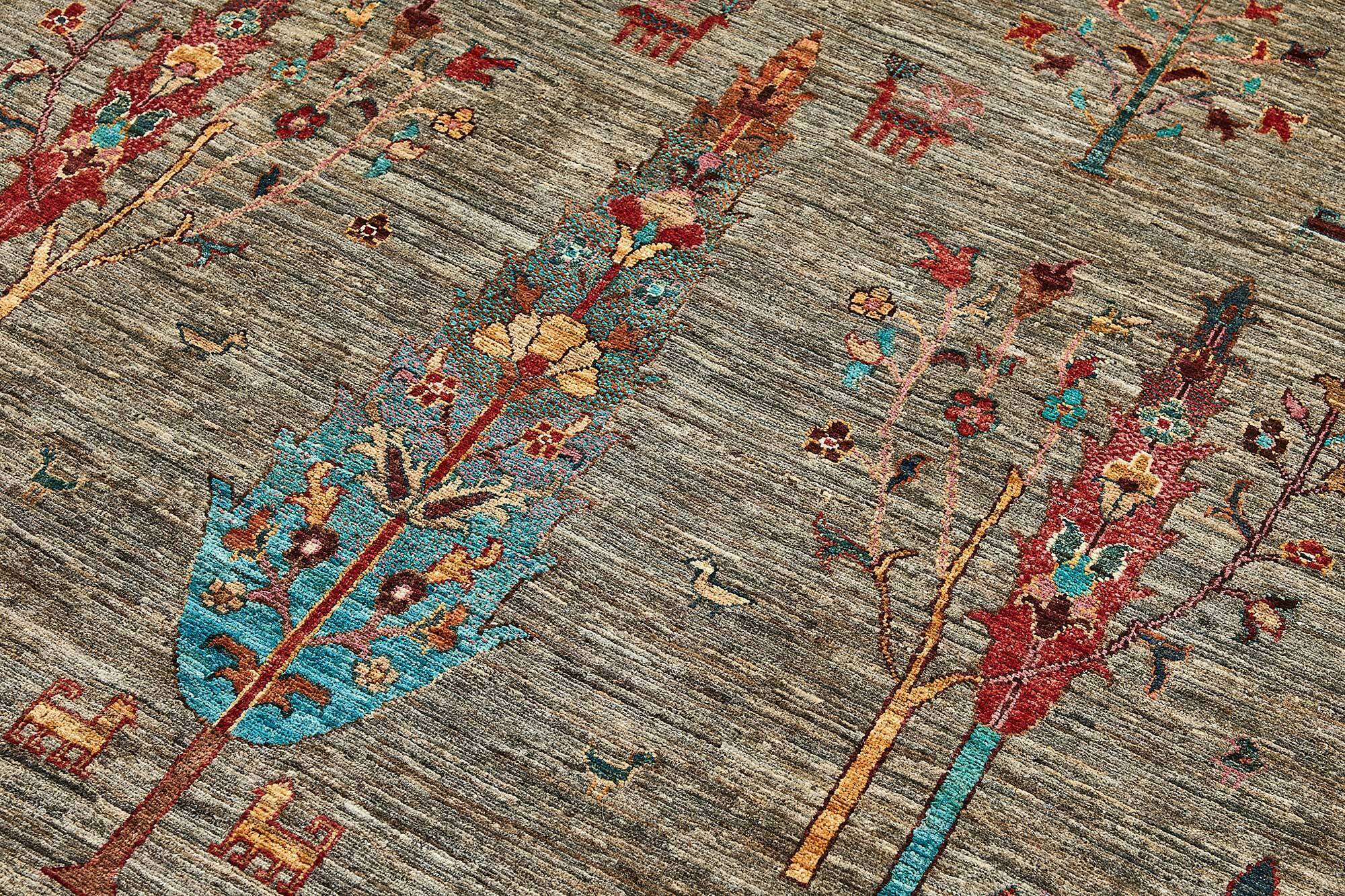 Turkish Handknotted Wool Oushak Rug 182 cm x 253 cm