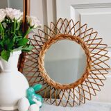 Rattan sun mirror