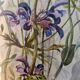 Lithographie bouquet de fleurs sauvages sous cadre doré