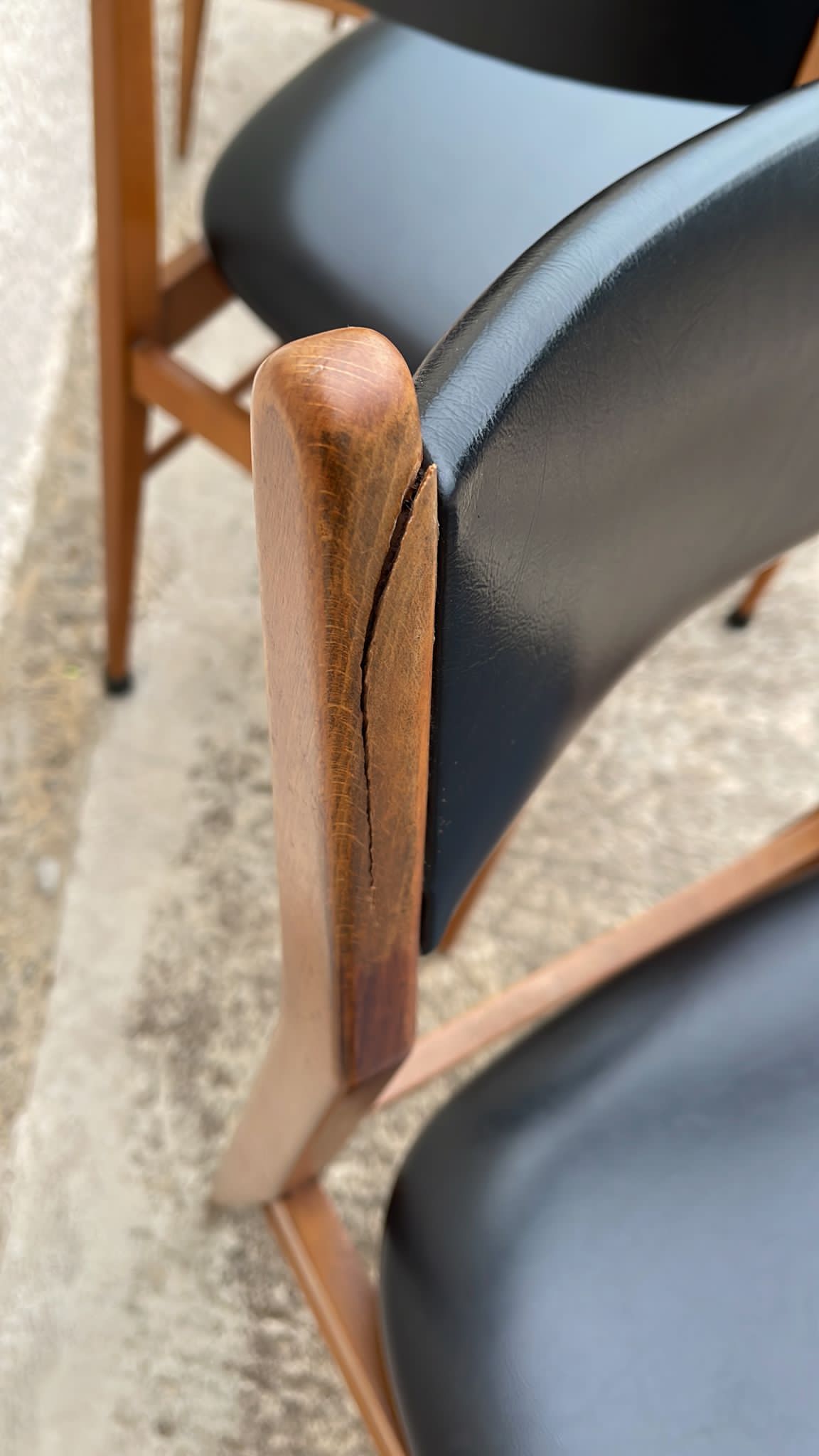 4 Danish teak chairs