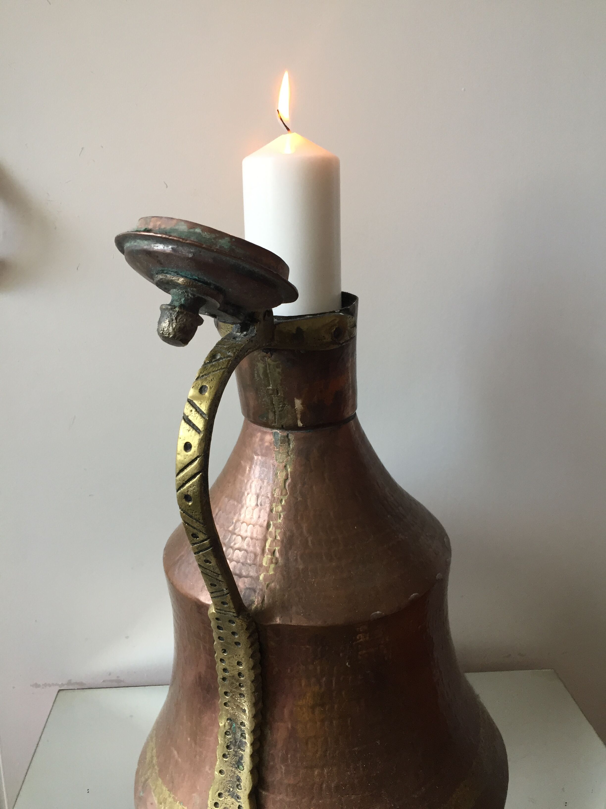 Turkish copper ewer antique