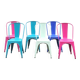 Set of 6 Tolix garden chairs