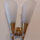 vintage double wall light, 50s-60s