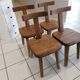 Suite of 4 rustic chairs from the 70/80's