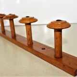Wooden coat rack 5 hooks early twentieth