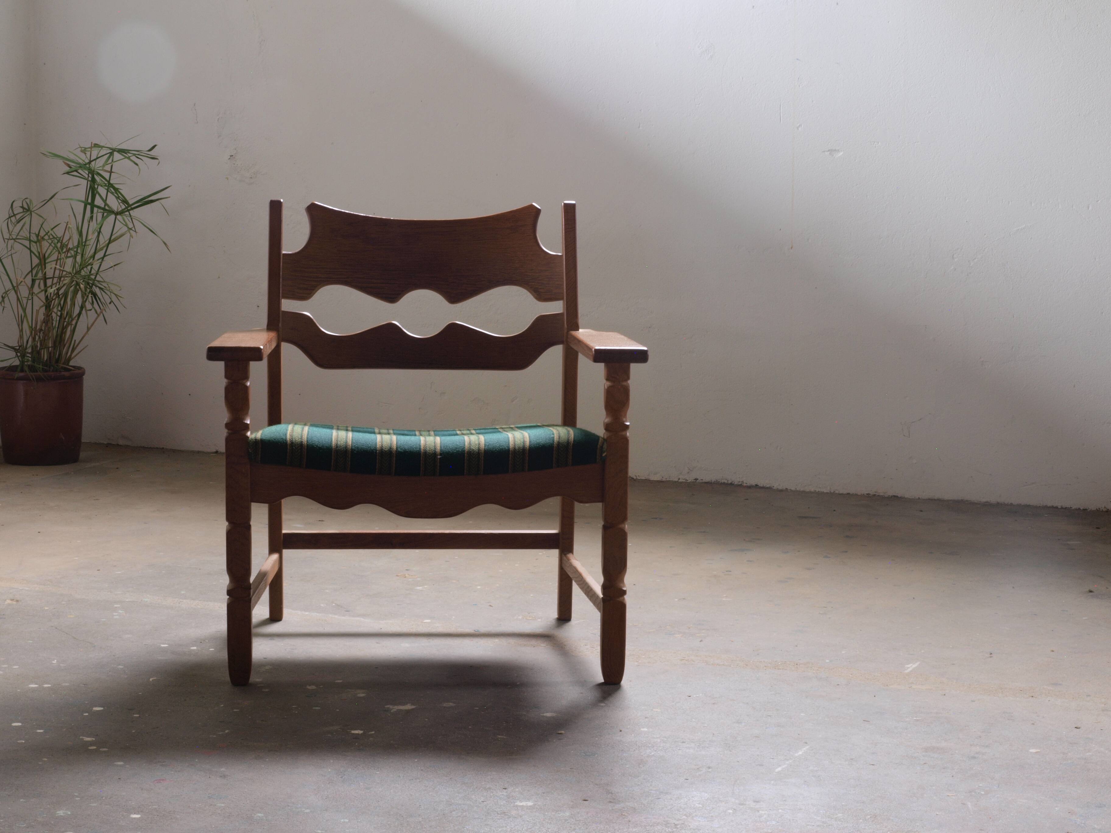 Razorblade Danish Brutalist Lounge Chair Henning Kjærnulf, 1960s Danish