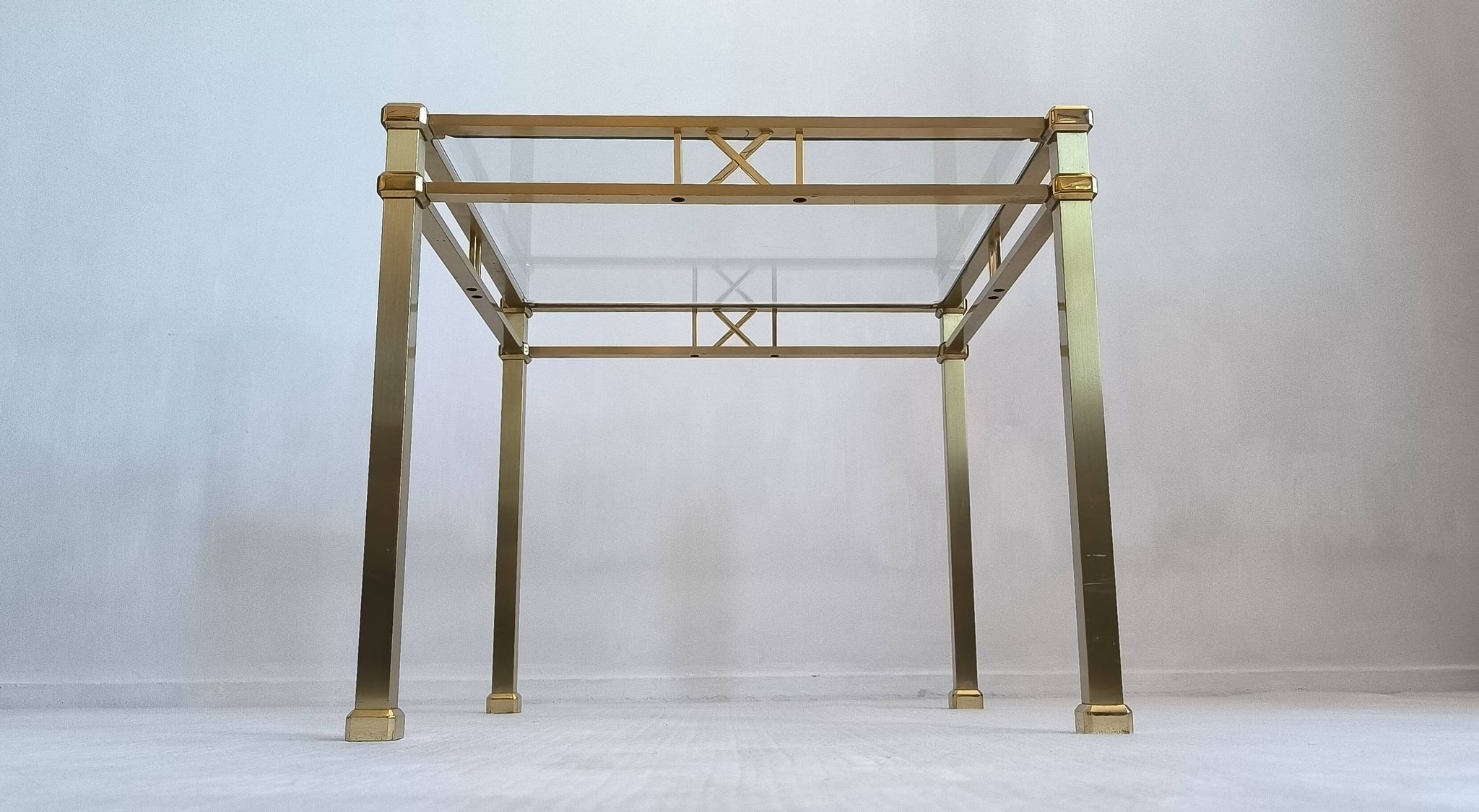 Beautiful square gold coffee table Orsenigo Italy collection 'Art Deco'