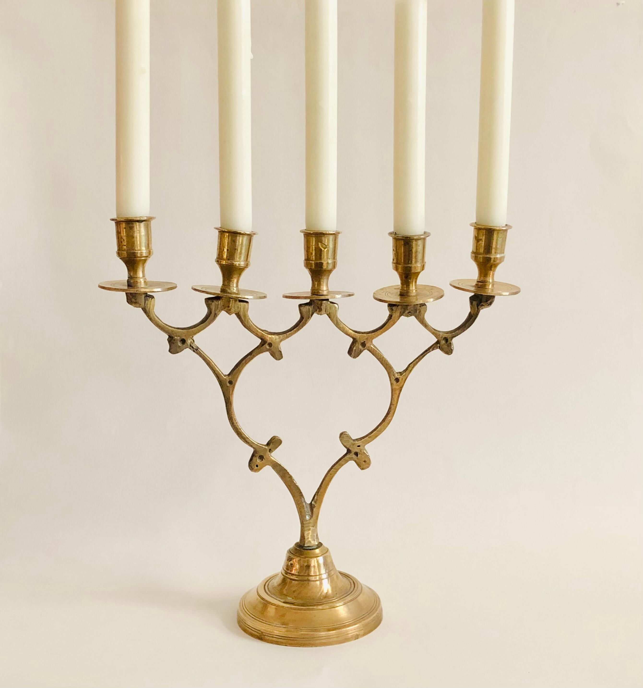 Chandelier ancien 5 branches en laiton