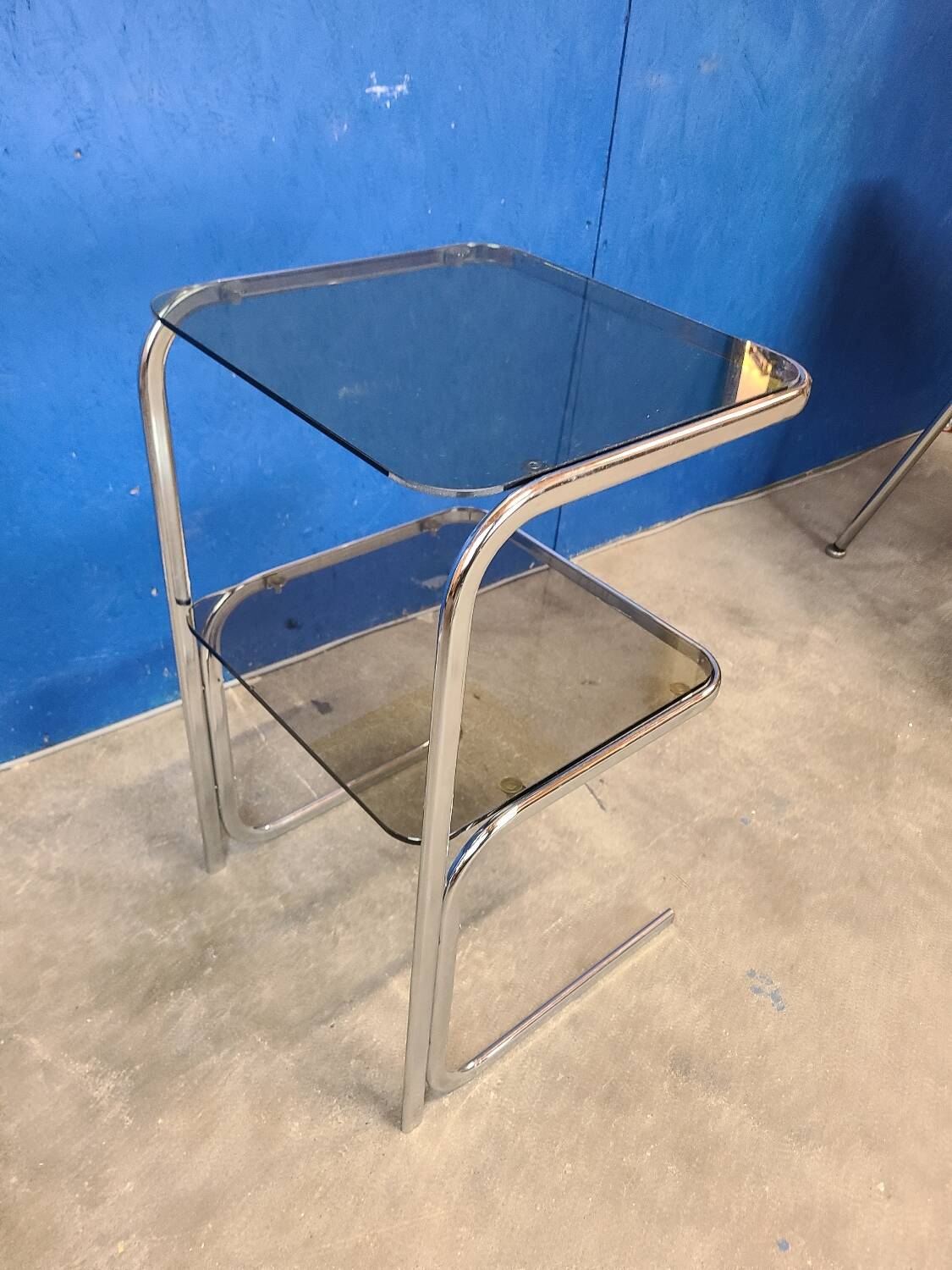 Vintage smoked glass and chrome harness